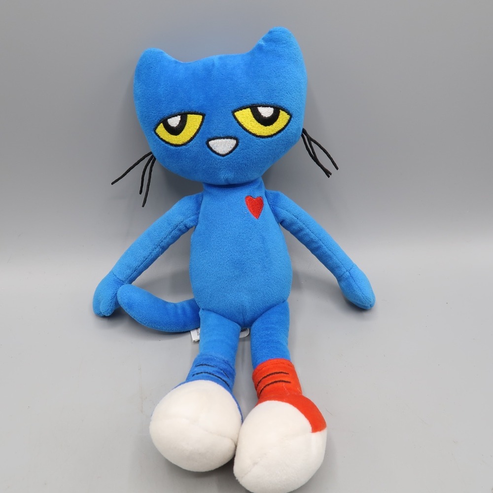 Pete The Cat Plush I Love My White Shoes 11" Heart Sneakers Soft Toy